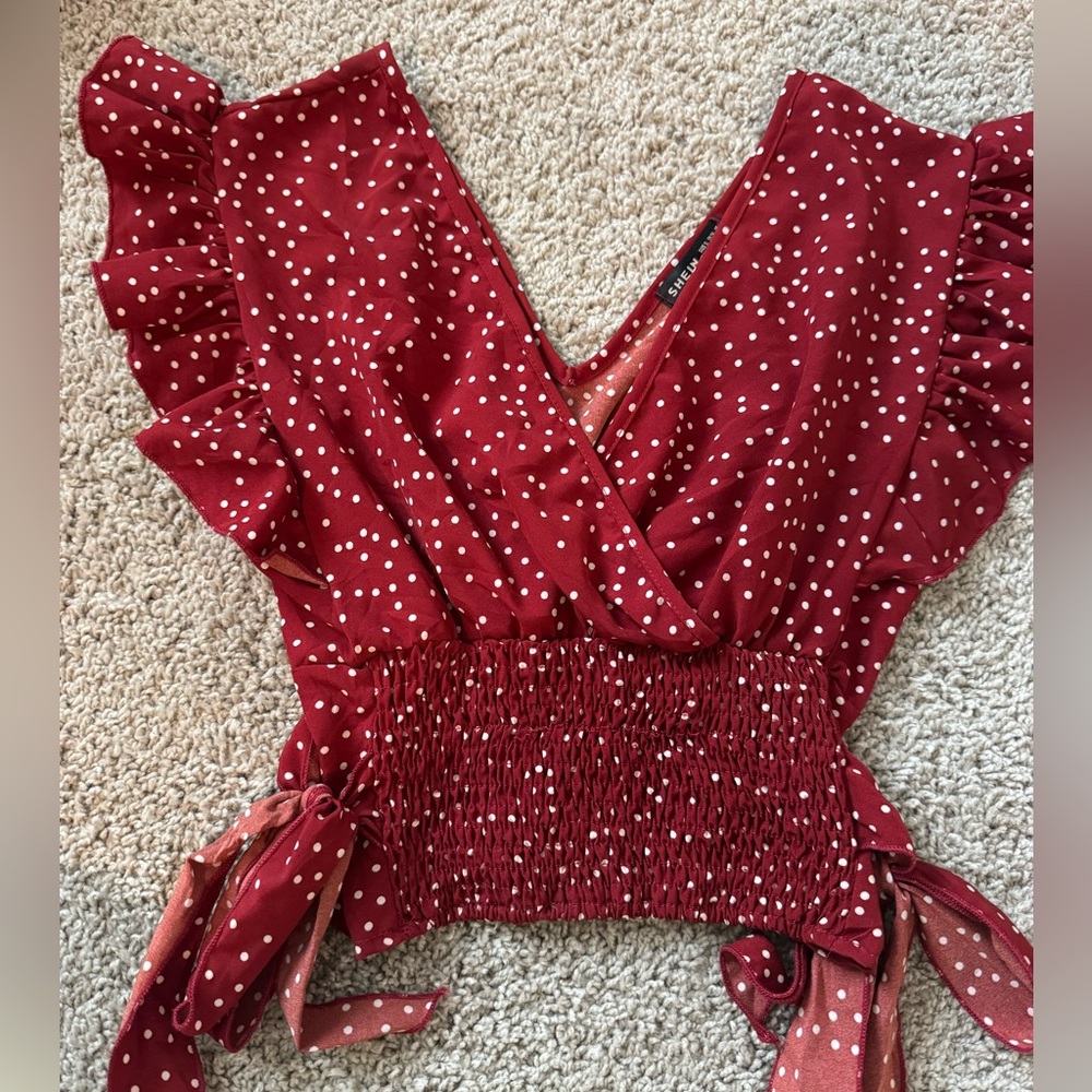 Shein polka dot shirt